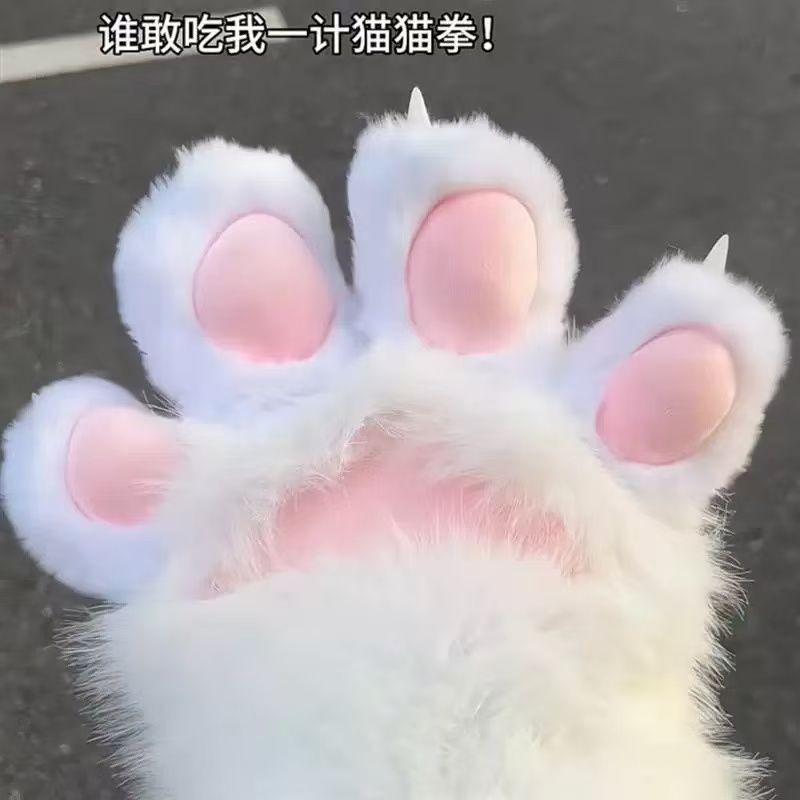Douyin same cat scratch plush toy doll gloves soft cute girl heart cat claw gloves wind warm gift woman