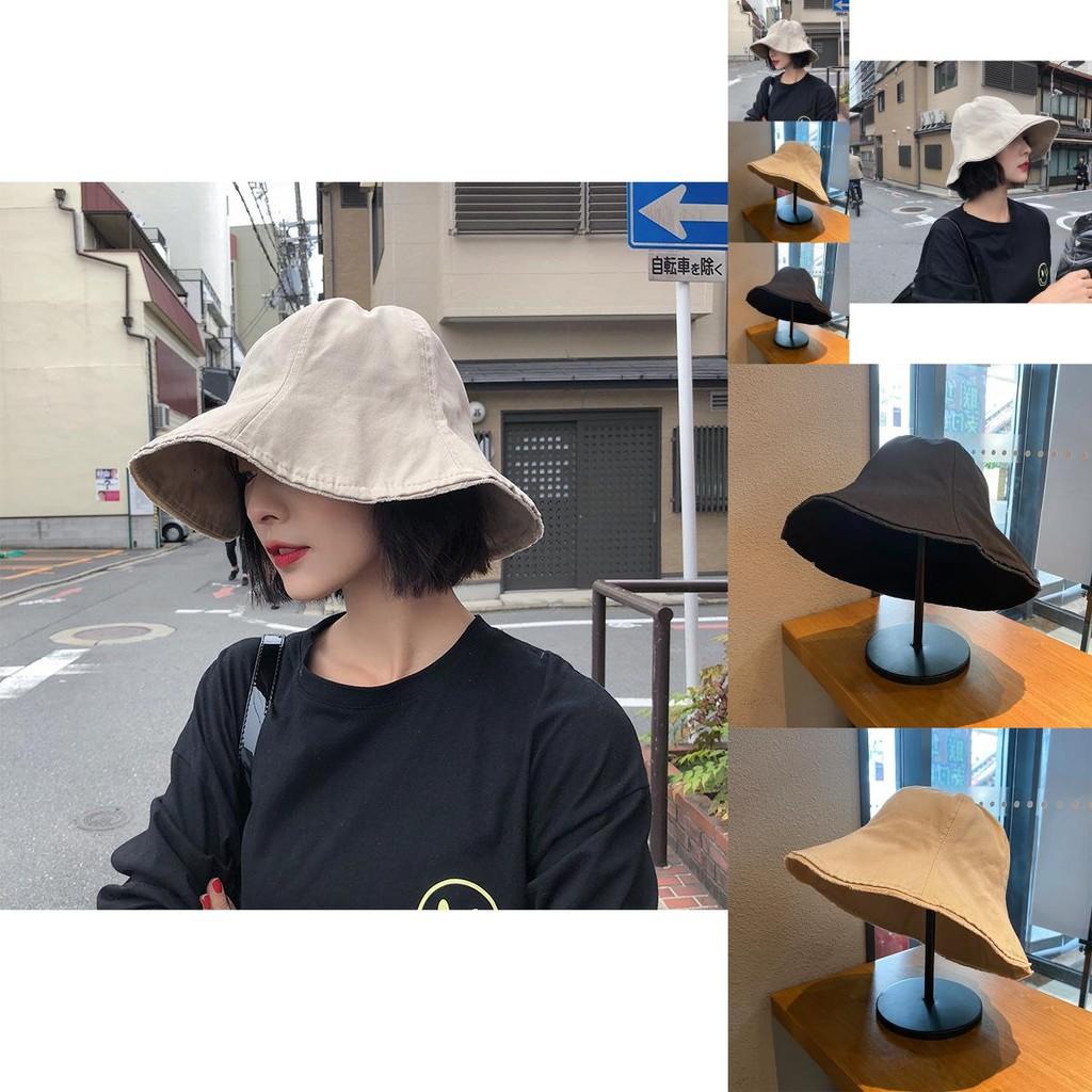 Beige Versatile Korean Style Fisherman Hat Trendy Wide Brim Sunshade Summer Hat For Women