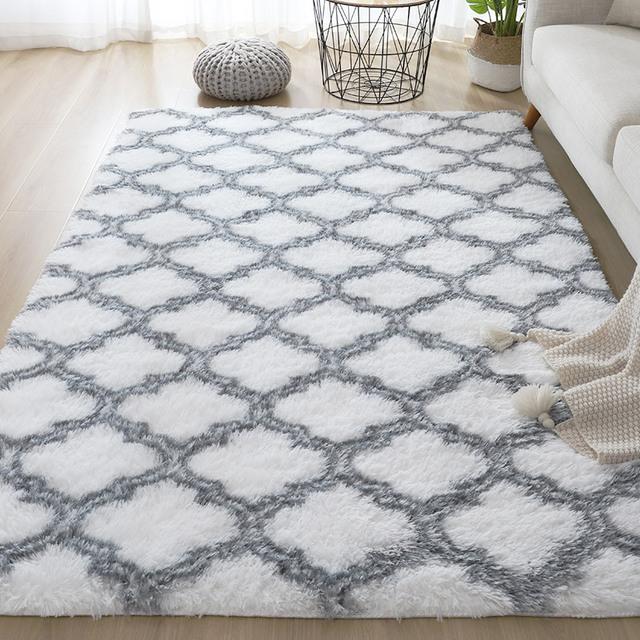 Obývací pokoj Velký koberec 160x230 Měkké a nadýchané Koberce s dlouhými vlasy Chodba Balkon Prádelna Ložnice Protiskluzové podložky Tatami 