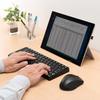 Sanwa Direct Wireless Keyboard Mouse Set Compact Tenkeyless Silent Mouse (5 Buttons) Black 400-SKB052