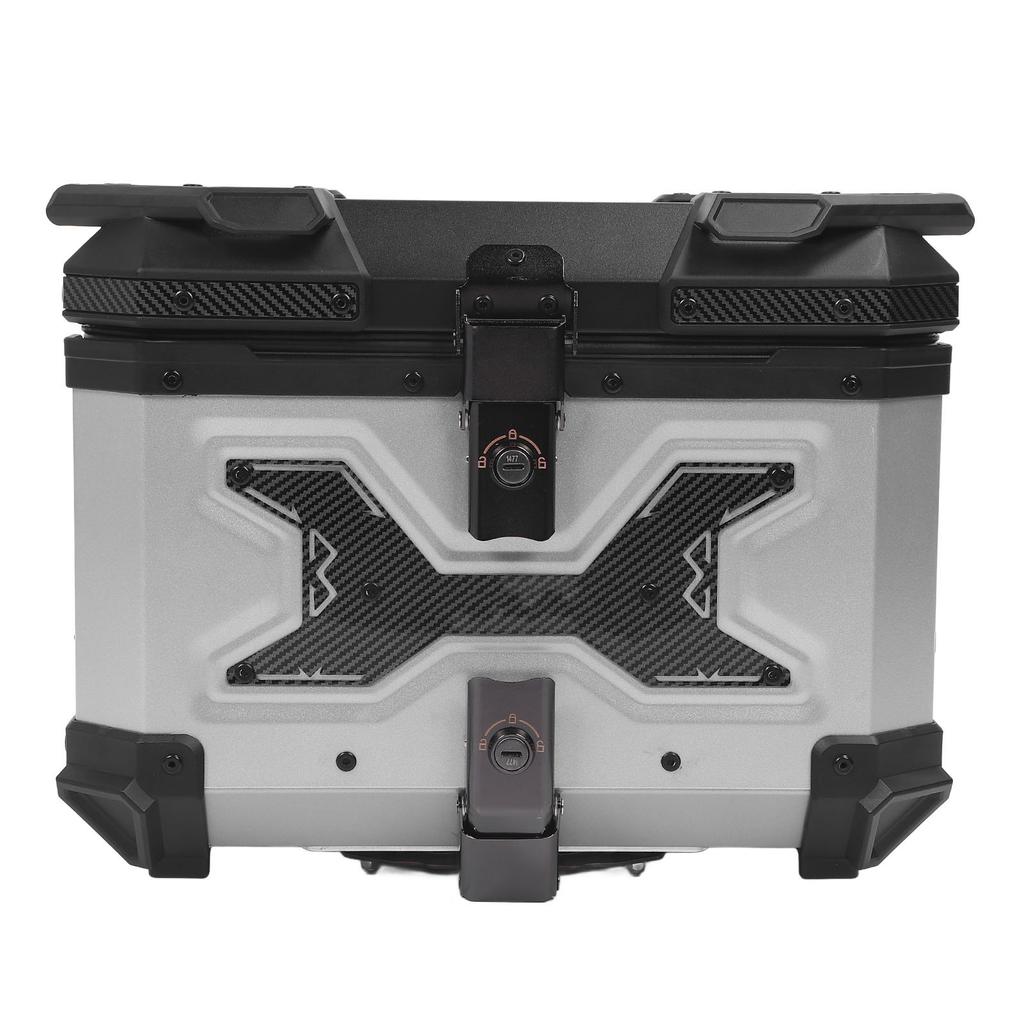 Motorcycle Top Case Aluminum Alloy 45L Waterproofing Theft Proof Motorcycle Rear Top Box Tail Trunk