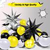 133-Piece Black, Yellow & Silver Balloon Garland Kit: Halloween-Themed Decor Bat Balloon Party Supplies