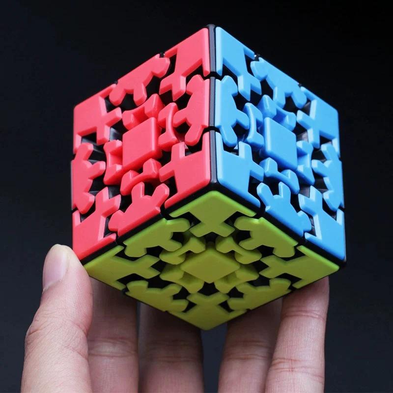 Non-Toxic Kids Gear Magic Cube 3X3X3 Mofangge Speed Gear Pyramind Cylinder Sphere Professional Cubo Magico Gear Puzzle Series Toys