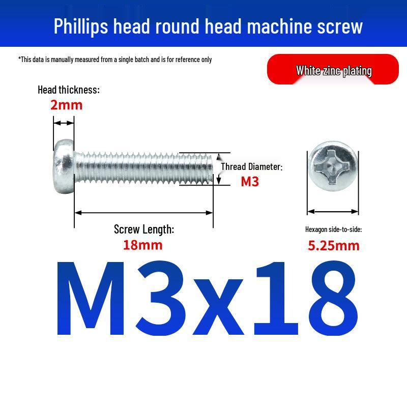 GB823 Phillips Round Head Machine Screw for Switch Socket Panel Junction Box
