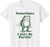 Sometimes I Just Be Fartin Funny Vintage Frog Graphic Tshirt Unisex Humorous Animal Tee Trend Casual Daily Tops