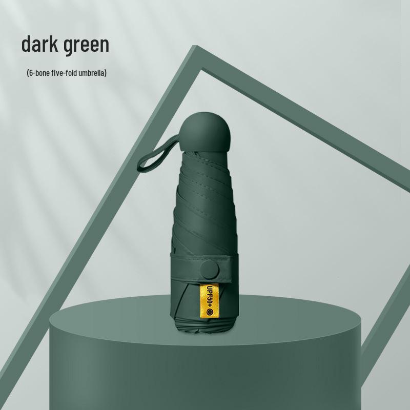 Compact UV Protection Dual-Use Mini Umbrella for Sun and Rain
