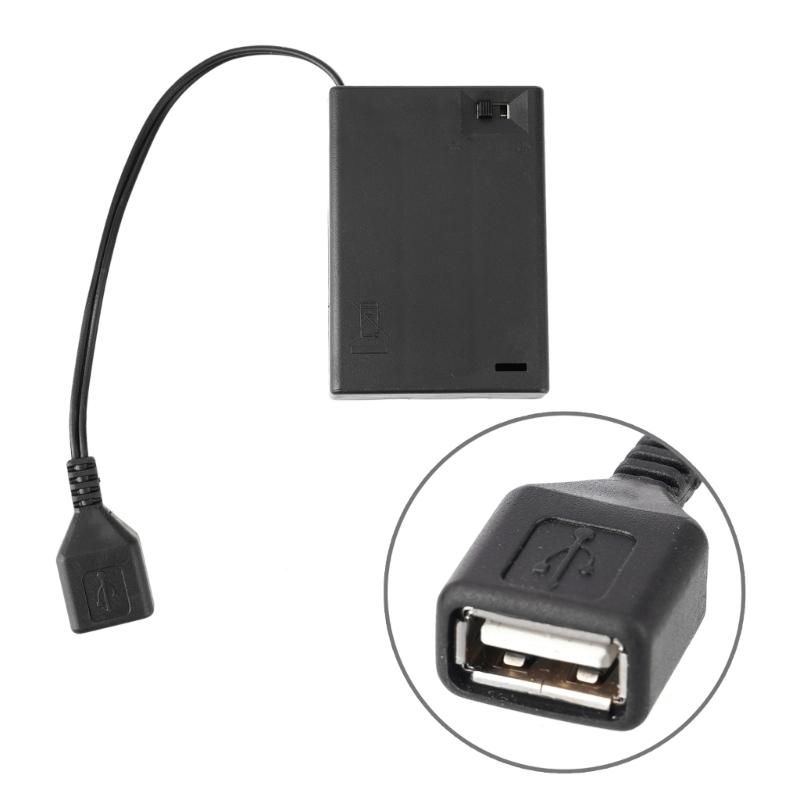 2/3/4/6/8 Slot AA Battery Case Storage Case Box With USB For Building Led Light Kit With Switches for Led Light Kit