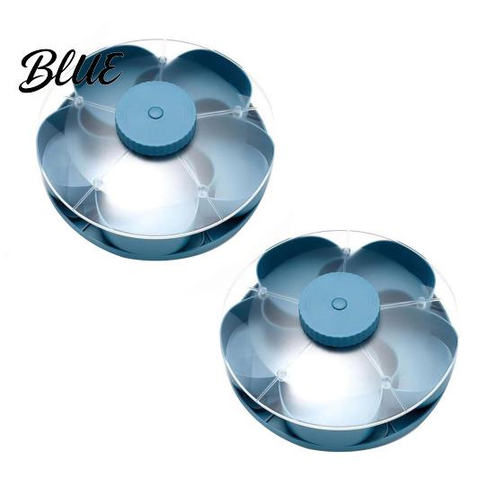 Rotating Condiment Holder Divided Snack Serving Tray with Lids Spinning Compartment Platter for Vegetable And Dip Dips Veggies Fruits Space-Saving