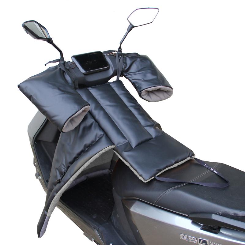 Windproof Plush Winter Cover for Electric Scooters & Motorcycles - Universal, All-Season, Two-Piece