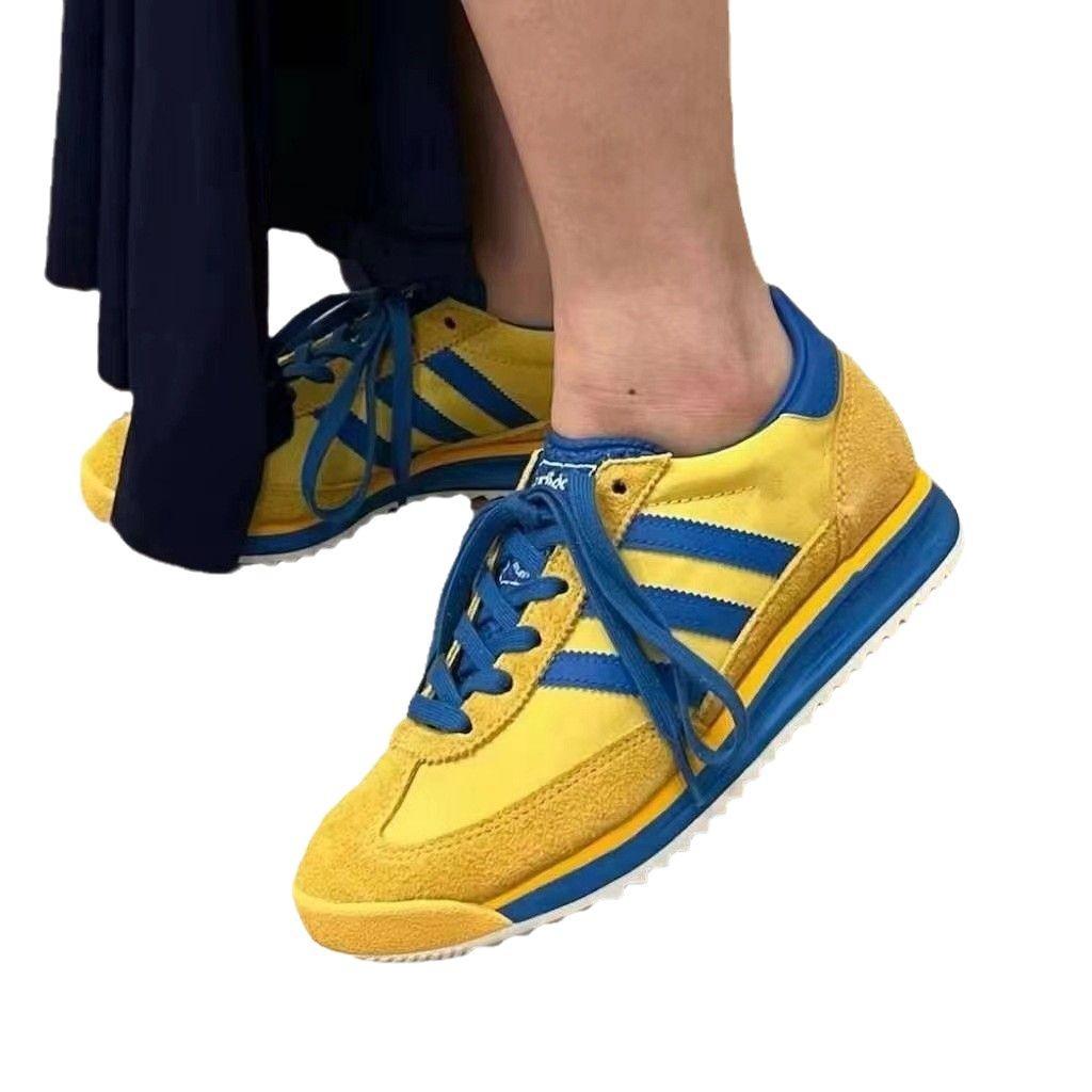 2025 European Leather Heightening Retro German Training Shoes Women's Summer Breathable Flat-bottomed Single Shoes Sports Forrest Gump Board Candy Col