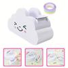 Desktop Cloud Design Tape Dispenser Cutter with Rainbow Tape Roll, Practical Stationery for Home Office & School Desk