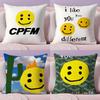 Luxury Smile C-Cpfm Cushion Cover Soft Short Plush Double-Sided Printing Home Decor Machine Washable Pillow Case Gift
