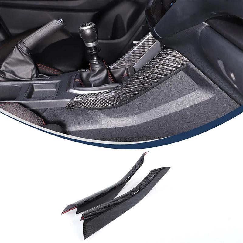 For Subaru WRX 2022-2025 Real Carbon Fiber Car Center Console Gear Shift Side Trim Strips Decoration Cover Auto Accessories