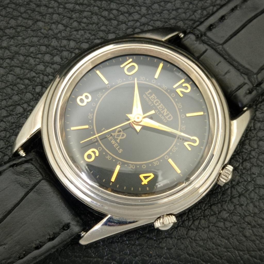 HAND-WINDING VINTAGE LEGEND SWISS MENS REFURBISHED ALARM WATCH a707502-1