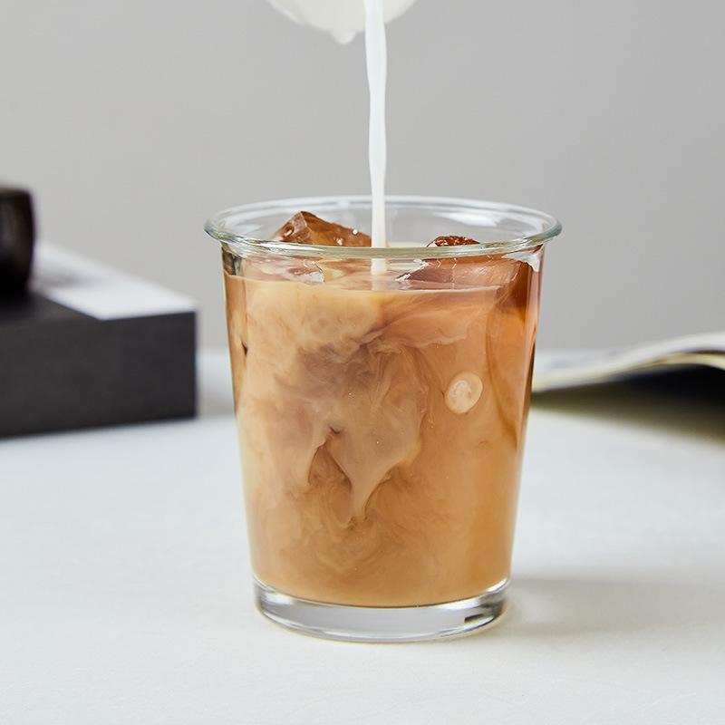 360ml/365ml Kaffekopper Krøllete Glass Lattekopp Juicekopp Husholdningskopp Melkete Enkel og Gjennomsiktig Vannflasker Drikkeglass