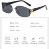 New Frameless Uv Sunglasses High-end Trendy Glasses Personalized Retro Sunglasses 90301