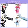 Cute Cartoon Pvc Keychain With Classic Mickey And Minnie Design