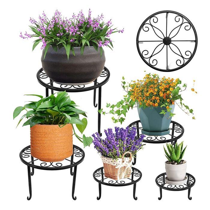 Lot de 5 Supports de Plantes en MéTal pour Plantes D'ExtéRieur et D'IntéRieur, Supports de Pot de Fleurs Robustes pour Plusieurs