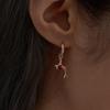 OR D`OR Coral Pendant One-Touch Earrings