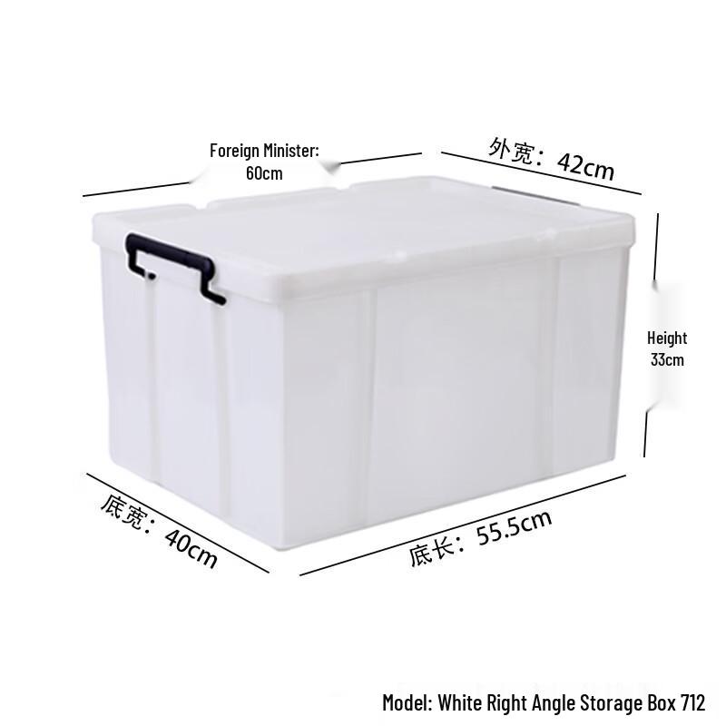 Transparent Plastic Storage Box with Handle and Lid