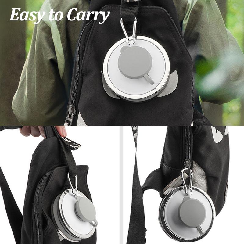 500ml Silicone Foldable Water Bottle Portable Storage Travel Outdoor Cup With Lid Sport Collapsible Hiking Coffee Drinking Mug