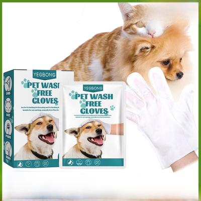 Husdjursvårdshandske, Vattenlös badvante för hundar katter, Massageborste för husdjursrengöring och -vård, Husdjurshårborttagning Shedding-handske