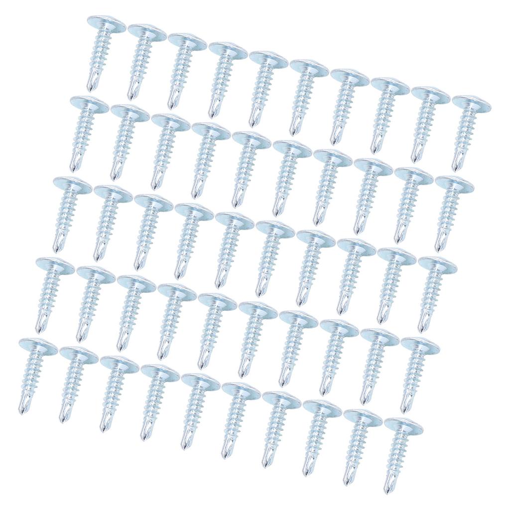 50Pcs Self Drilling Screw Cross Carbon Steel 4.2x19mm Fastener Set Kit for Repair Truss Head