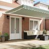 Retractable Awning Green and White 500 X 300 Cm