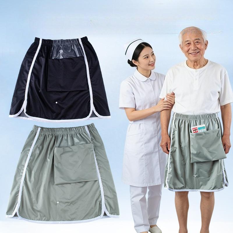 Adult Waterproof Incontinence Skirt Washable Urine Guard Bedding Protector Menstrual Apron