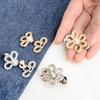 New DIY Tighten Waist Button Detachable Clip Reduce Waist Adjustable Buckle No Sewing Flower Buttons Snap Pants
