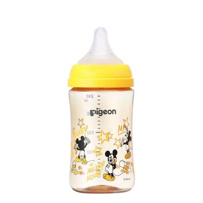 Pigeon Disney Baby Bottle 240ml “Breastfeeding Feel” 3+ Months Lightweight Plastic