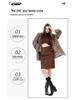 American Retro Suede Women's High Waist Slimming Bodycon Skirt for Autumn/Winter 2025