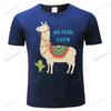 Cute No Prob Llama T Shirt Women Funny Cartoon Alpacas Animal Print Tshirt Summer Top Female Tshirt Girls Graphic Streetwear