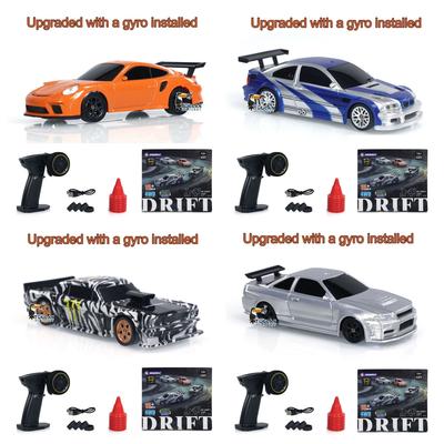 Upgraded Gyro RC 1/43 Difting Car Racing RTR 4WD Four-wheel Drive High Speed Radio Control Model 2.4g Drift Race Car Mini Gifts