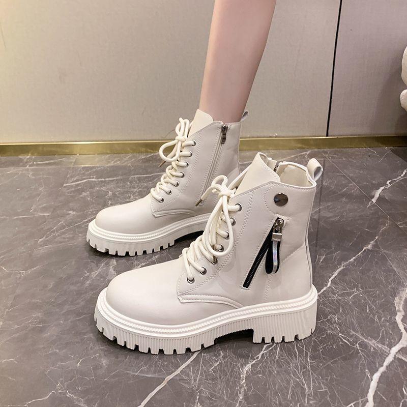 Fashion Thick-soled Martin Boots Women's Versatile Boots British Wind Locomotive Single Boots Short Boots Children 2025 Autumn and Winter New