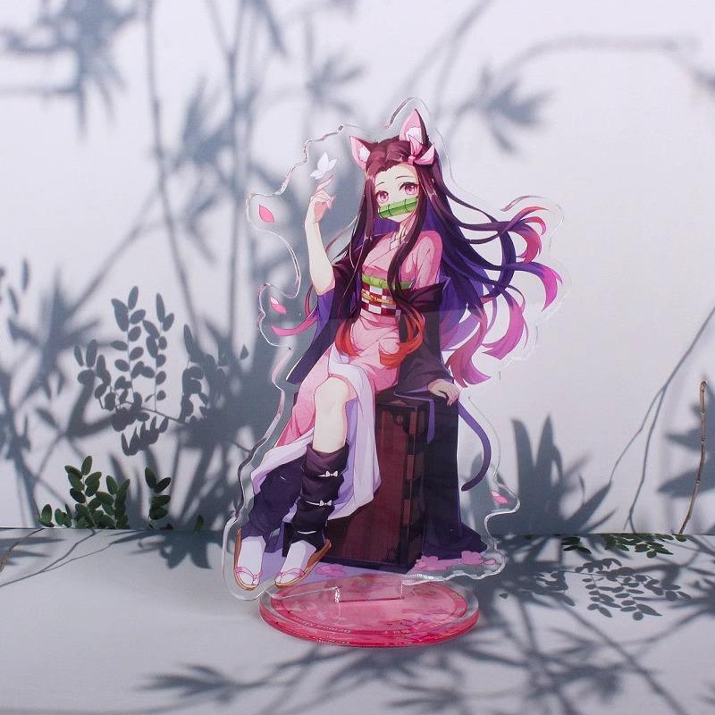 Demon Slayer Kimetsu No Yaiba Tanjiro Kamado Large Acrylic Stand Figure Character Desktop Decoration Collectible For Anime Fans