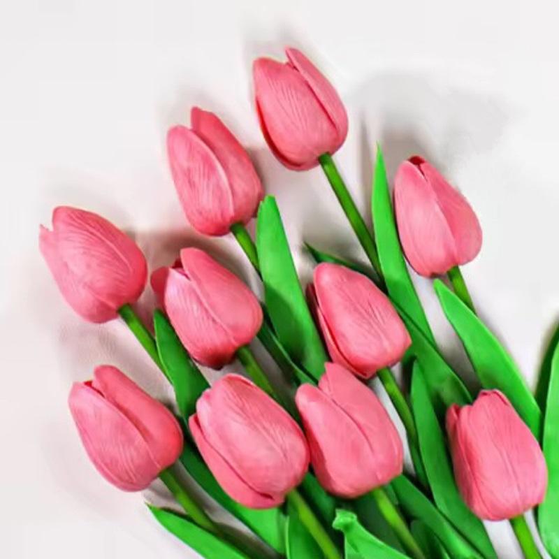 

10 шт. Премиум искусственные цветы настоящие тюльпаны букет искусственные цветы для дома комнаты спальни DIY декор вечеринка свадьба украшение 10pcs