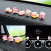 6Pcs/Set Cute Pig Car Interior Decoration Funny Auto Center Console Rearview Mirror Ornaments For Car Accessories