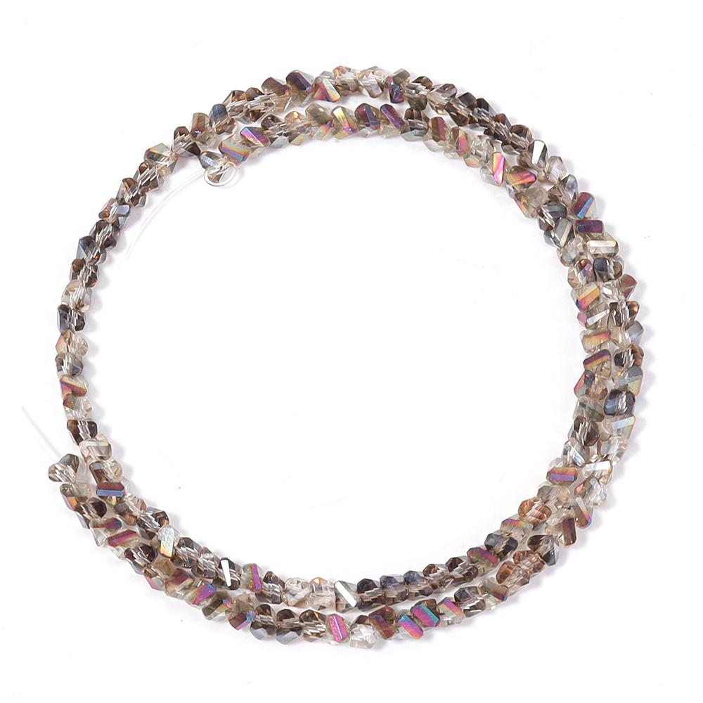 120pcs/lot 4mm Triangular Crystal Glass Beads Loose Beads Spacer Beads For Jewelry Making DIY Bracelet Necklace Accessories