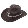 Fashion Suede Cowboy Hat for Women Men Unisex Wide Brim Hat with Metal Bull Head Breathable Sunproof Hat Travel Fedoras