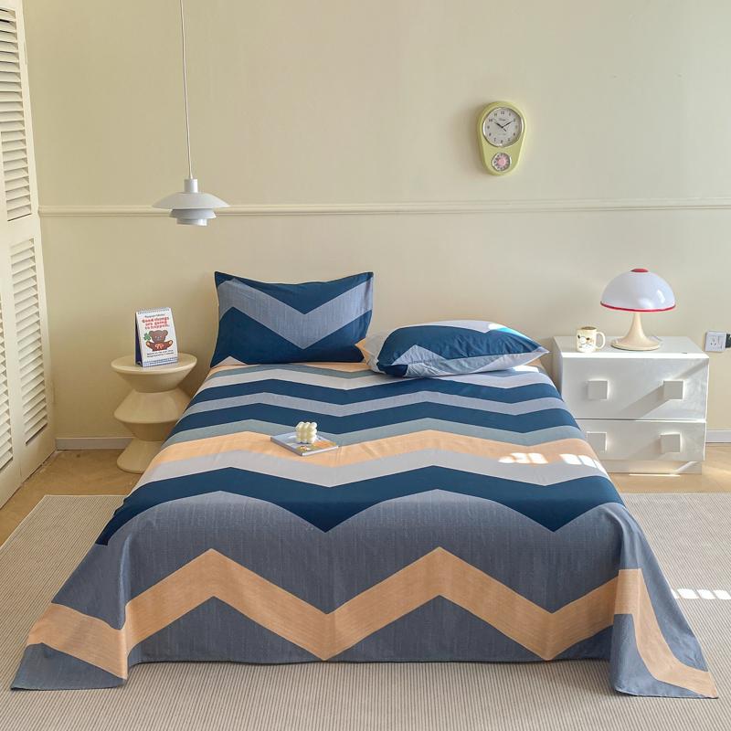 Cotton Bed Flat Sheet for Double Bed Plain Solid Color Top Sheets Single/Queen/King Flat Bedsheets Home Bed Linen Sheets