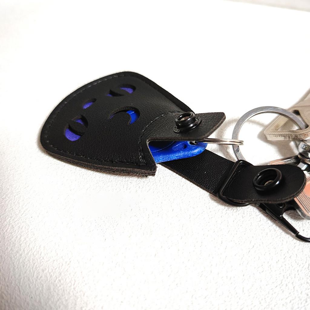 Premium Leather Protective Case Keychain Holder For Smart Device Accessory