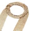 Women Glitter Sparkle-Metal Sequins Neck Tie Scarf Party Evening Long Thin Skinny Tie Shawls Neckerchief Necklace-Decor