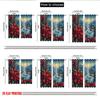 2pcs 2D flat printing Popular Christmas curtains Christmas Village Poinsettia Holly Digital Printed Polyester Drapes Birthday