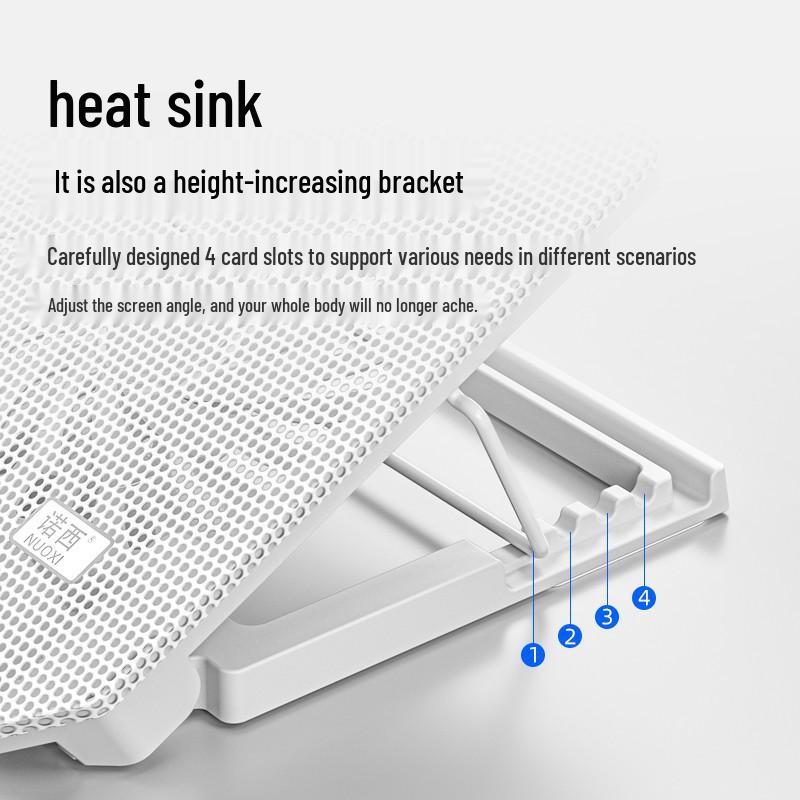 S200C Silent Laptop Cooling Stand – Multi-Size Notebook Cooler Plate