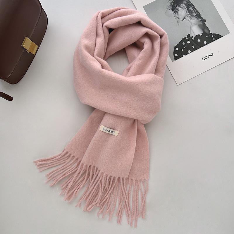 Winter Narrow Scarf 19 Color 8% Wool Scarf Hot Selling Solid Color Scarf Men's and Women's Universal Warm and Cold Proof Scarf