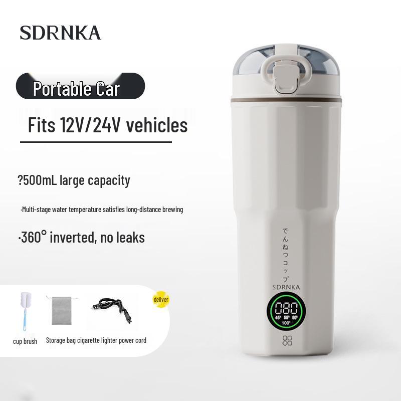 Japan SDRNKA Portabel Elektrisk Resevattenkokare - Vattenkokning och Uppvärmning Isolerad Kopp med Konstant Temperaturkontroll