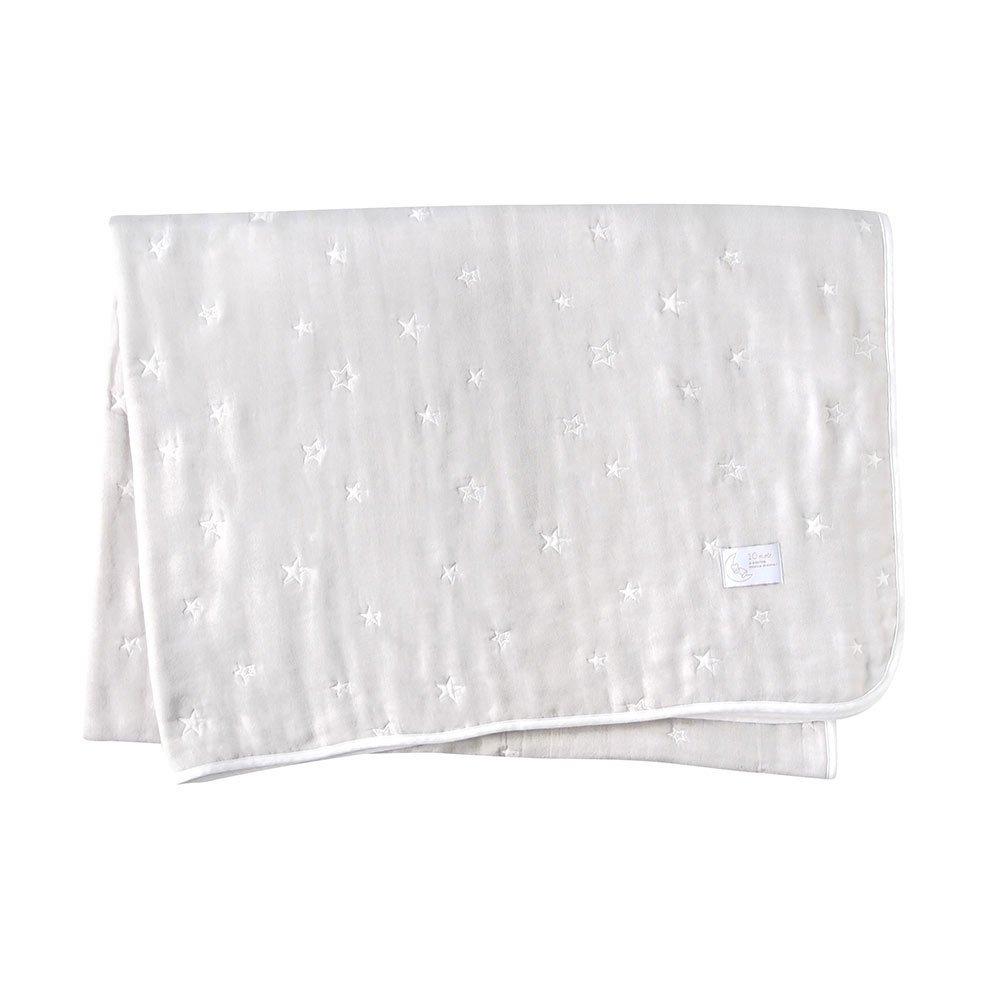 

10mois Fluffy Gauze LL 140 x 200 cm (6-Layer Gauze) Blanket, 100% Cotton, Silver, Size,