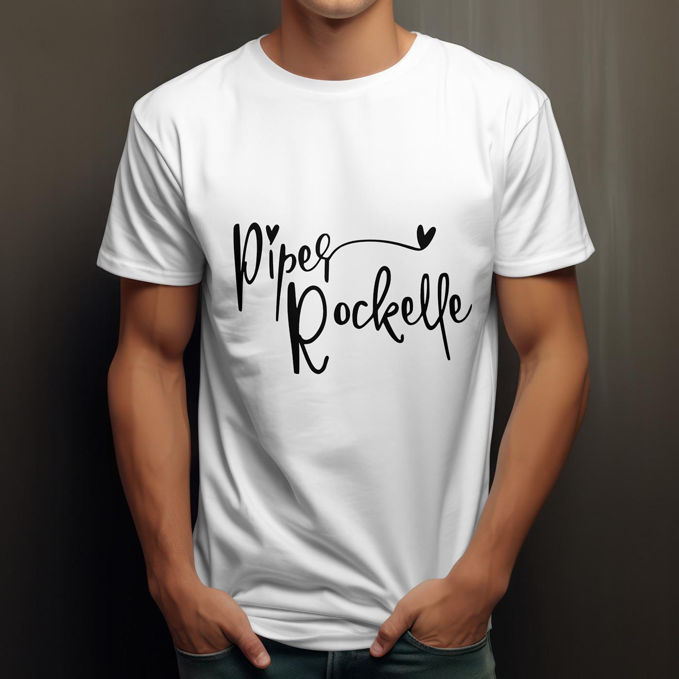 PIPER ROCKELLE T-Shirt | Social Media Influencer Tee | American Personality Top S разноцветный