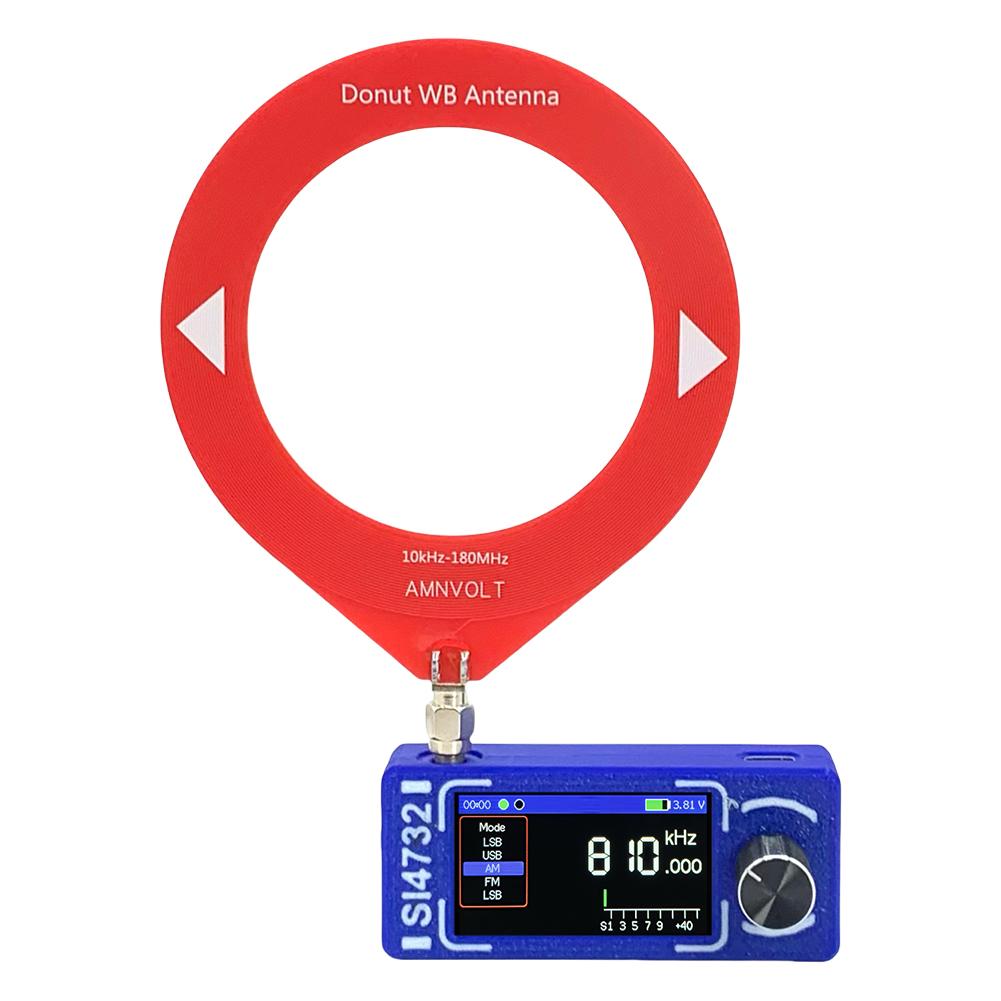 SI4732 0.5-108mhz Portable Radio LSB USB AM FM Pocket Mini Radio 1.9" IPS Screen HF SW MW VHF ESP32 Radio Receiver with Antenna